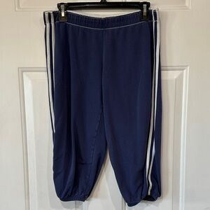 Jasmine & Ginger Navy Blue Capris with White Stripes